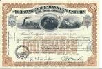 USA 100 Shares The Delaware Lackawanna and Western Railroad Company 1960, Aktie Wertpapier -