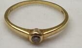 Goldring Ring 583er Gold 14 K mit Brillant 0,07 Ct Goldring Brillantring Solitärring -