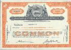USA 100 Shares Illinois Central Railroad Company 1960, Aktie Wertpapier -