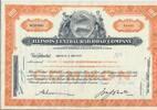 USA 100 Shares Illinois Central Railroad Company 1963, Aktie Wertpapier -