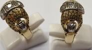 Goldring Brillantring Diamant 585 14 Karat Gold Brillant 0,20 Ct Ring granuliert -