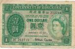 Hongkong Hong Kong 1 Dollar Geldschein Banknote Elizabeth II. -