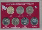 Australien 50 Cent Type Set, kein offizieller Kurssatz -