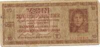 Deutschland Ukraine Drittes Reich 10 Karbowanez Geldschein Banknote -