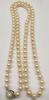 Perlencollier Kette 14 Karat Gold Akoya Perlenkette Akoya Perlen Collier 14K 585 er Gold Verschluß L: 84 cm -