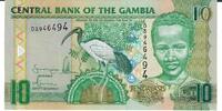 Gambia 10 Dalasis o.D.(1996-2002) Banknote Geldschein unc 12,00 EUR Differenzbesteuert nach §25a UStG zzgl. 3,00 EUR Versand