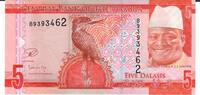 Gambia 5 Dalasis o.D.(2015) Banknote Geldschein unc 12,00 EUR Differenzbesteuert nach §25a UStG zzgl. 3,00 EUR Versand