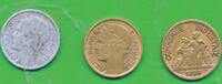 Frankreich 50 Centimes 3 Stück Münzen -