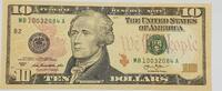 USA - Vereinigte Staaten v. Amerika $ 10 Dollars Geldschein Banknote -
