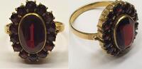 Goldring Granatschmuck Granatring 333er Gold Goldring Ring mit Granat 8K -