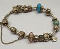 Silberarmband Sterling PANDORA Armband 925er Silber mit 17 Teile Charms Anhänger -