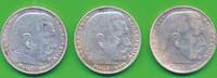Deutschland Drittes Reich 3x 5 Reichsmark 3x Silbermünzen Lot, Hindenburg - 5 Mark o.Hakenkreuz -