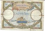 Frankreich 50 Francs Banknote Geldschein -