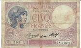 Frankreich 5 Francs Banknote Geldschein -
