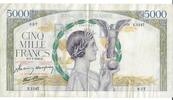Frankreich 5000 Francs Banknote Geldschein -