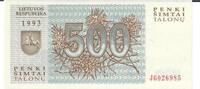 Litauen 500 Talonu Banknote Geldschein -