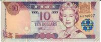 Fiji 10 Dollars Banknote Geldschein -
