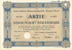 Bünde i. westf. 100 Reichsmark Historische Aktie Oscar Dörffler AG -