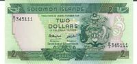 Solomon Inseln 2 Dollars Banknote Geldschein -