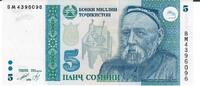 Tadschikistan 5 Somoni Banknote Geldschein -