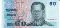 Thailand 50 Baht Banknote Geldschein -