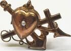 Deutschland Antikschmuck biedemeier Nadel Brosche Double vergoldet mit Staatperle -