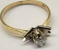Solitärring Brillantring 585er Gold Goldring Ring mit Brillant 14K 0,20 Ct -