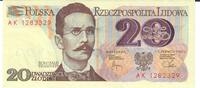 Polen 20 Zloty Banknote Geldscheine -