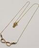 Goldschmuck Kette 14K 585er Gold Goldkette mit Anhänger Blaues Auge L: 46-48 cm -