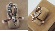 Damenring Ring 14K 585er Gold Rotgold Goldring -