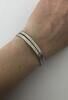 Zweireihiges Silberarmband 925er Sterling Silber Länge ca. 20 cm -
