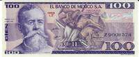Mexiko 100 Pesos Banknote Geldscheine -