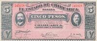 Mexico 5 Pesos Geldschein Banknote, Revolution -