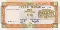 Macau 10 Patacas Geldschein Banknote -