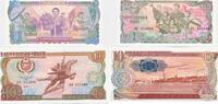 Nord Korea 1 und 10 Won Geldschein Banknote Nordkorea, 2 Scheine -