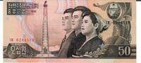 Nordkorea 50 Won Banknote Geldscheine -