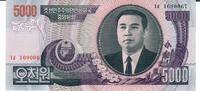 Nordkorea 5000 Won Banknote Geldscheine -