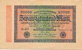 Deutschland Deutsches Reich 20000 Mark Reichsbanknote Geldschein Banknote KN 6 Stellig -
