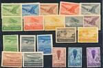 Deutschland Deutsches Reich Belgien 20 Marken, Werbemarken Metzeler Ballon, Wright-Flieger, Rumpler-Flugzeuge, Aeroplanstoffe -