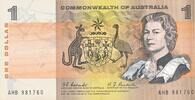 Australien 1 Dollar Banknote , H.C. Coombs & R.J. Randall Signatur -