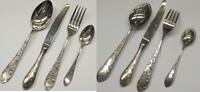 Antikes Silberbesteck Rokoko 800er Silber 12 Personen Besteck 48 Teile -