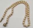 Perlenschmuck Perlenkette Antikschmuck Collier 14K 585er Gold Verschluß, Akoya Perlencollier Kette -