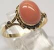 Goldschmuck Korallenschmuck 18K 750er Gold Ring mit Koralle Gelbgold -