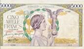 Frankreich 5000 Francs Geldschein Banknote, Victoire -