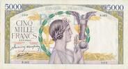 Frankreich 5000 Francs Geldschein Banknote, Victoire -