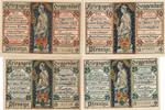 Deggendorf 4 Notgeldscheine 25 - 50 Pfennig je dickes und dünnes Papier, Kriegsgeld -