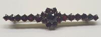 Antikschmuck Granatbrosche Brosche Nadel Böhmisches Granat Tombak -