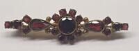 Böhmisches Granat Granatbrosche Brosche Nadel Granat 8 Karat 333er Gold Goldbrosche -