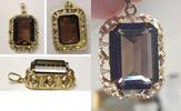 Goldschmuck Anhänger 585er Gold mit Rauchquarz Goldanhänger Quarz 14K -