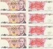 Polen 100 Zloty Zlotych 4x folgende Nummern , 4 Scheine -